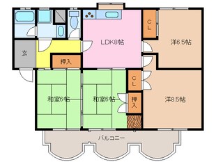 宮町駅 徒歩12分 1階の物件間取画像